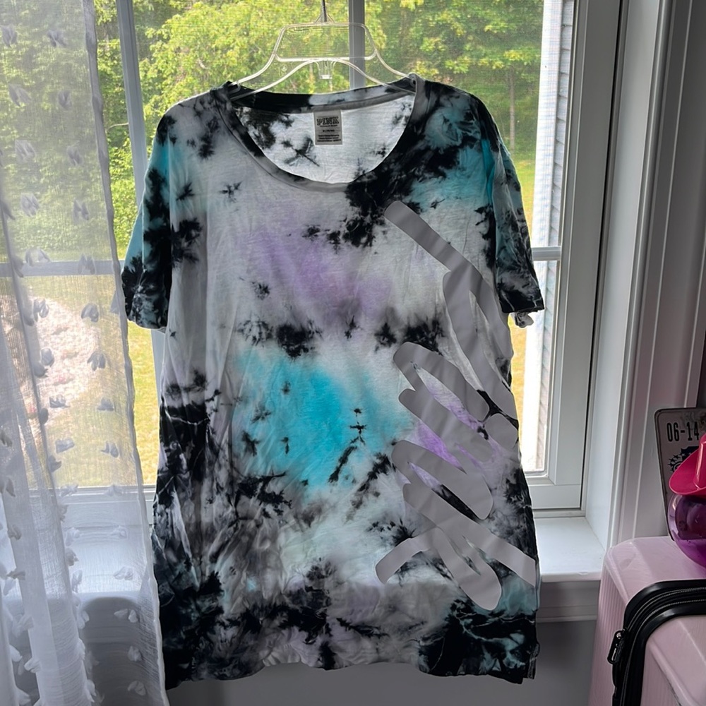 PINK tie-dye shirt, medium